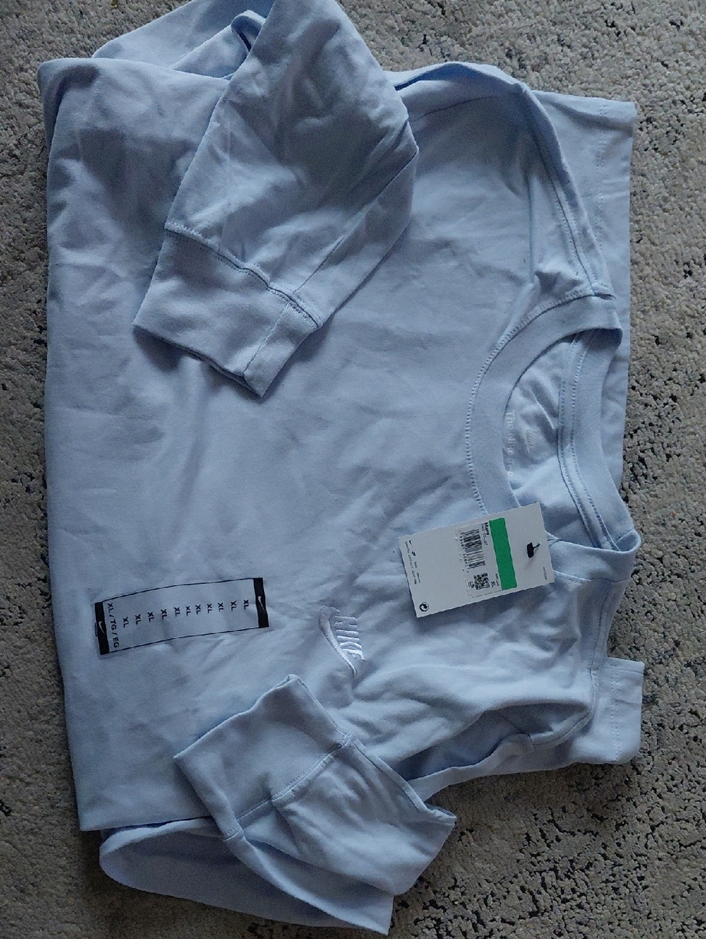 Nike Light Blue Long Sleeve Crew Tee